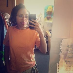 simple orange polo tee!